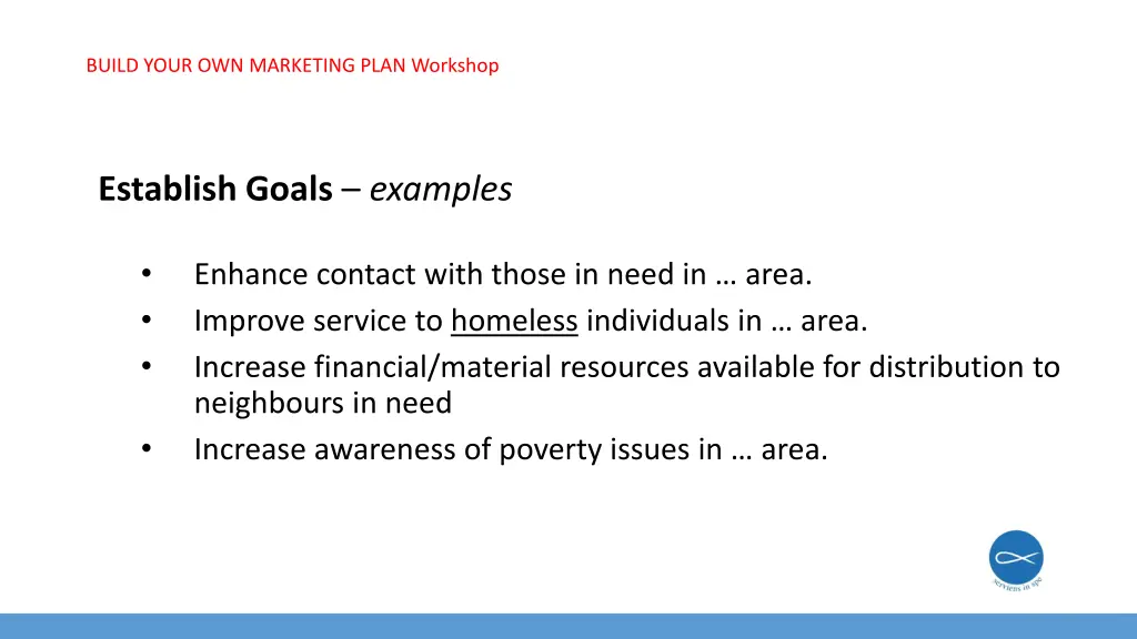build your own marketing plan workshop 3