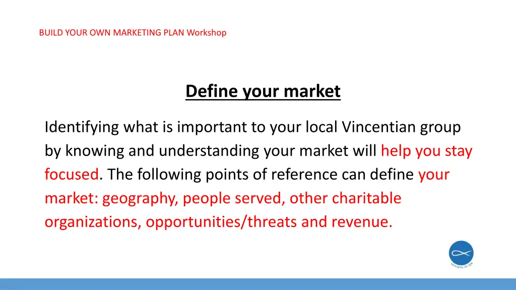 build your own marketing plan workshop 6