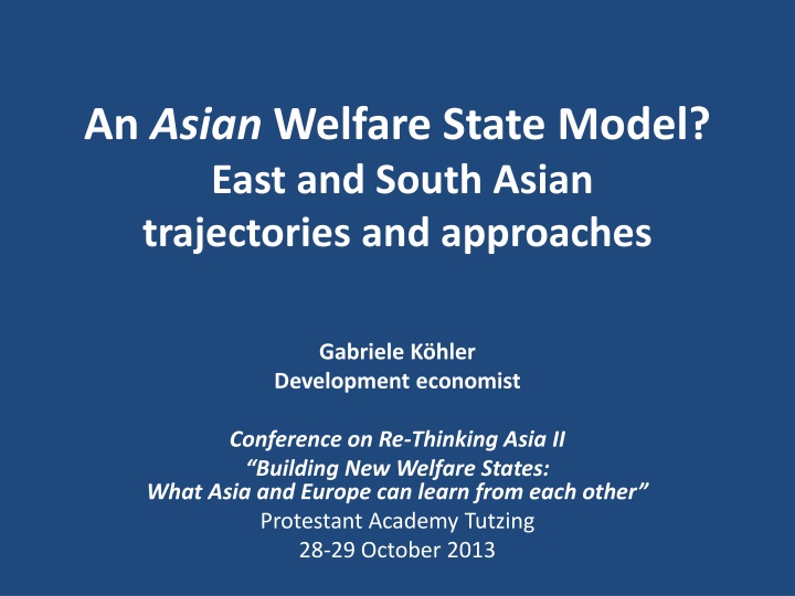 an asian welfare state model east and south asian