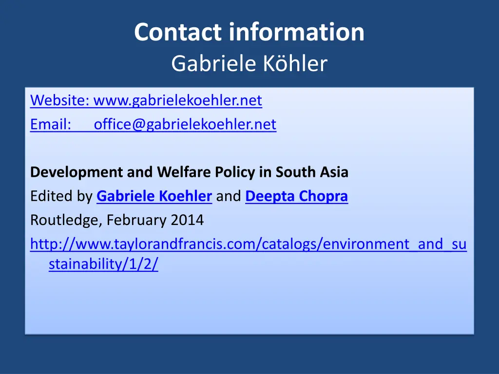 contact information gabriele k hler
