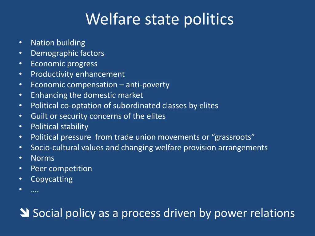 welfare state politics