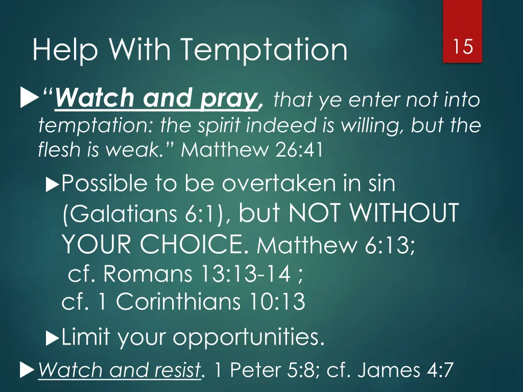 help with temptation 3