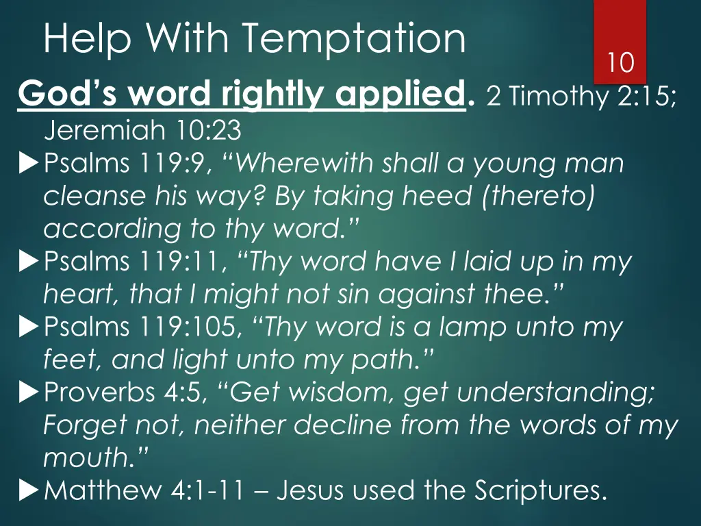 help with temptation god s word rightly applied