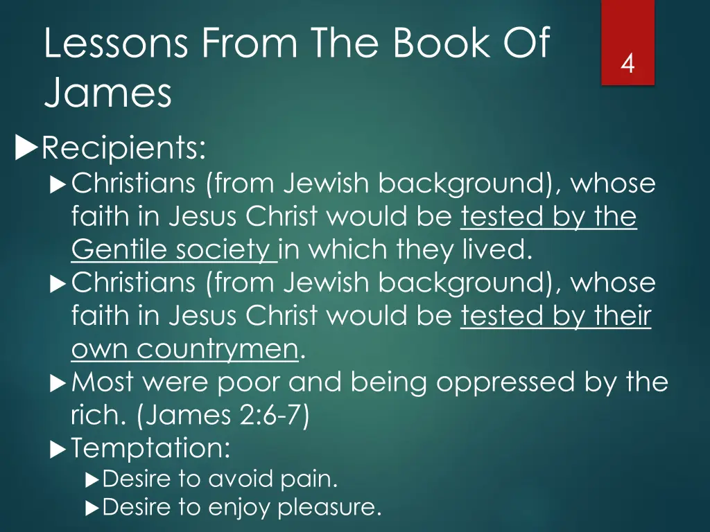 lessons from the book of james recipients 1