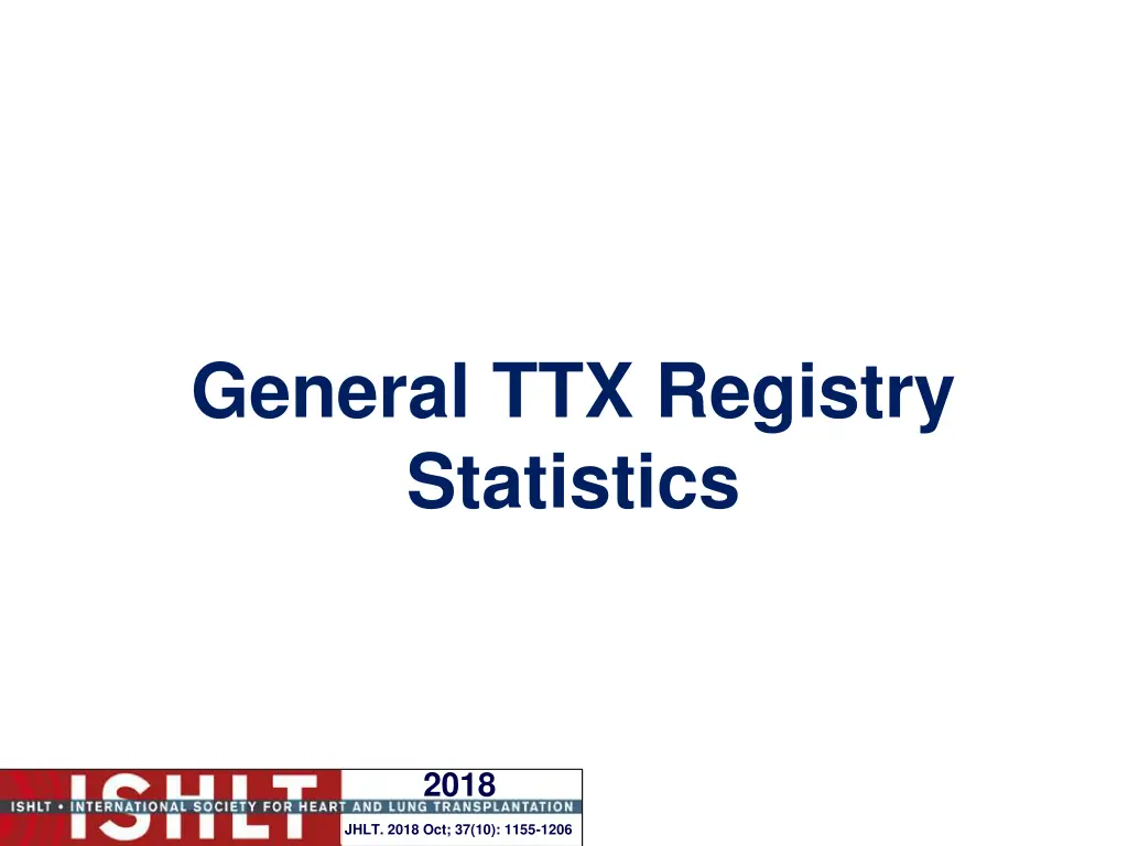 general ttx registry statistics