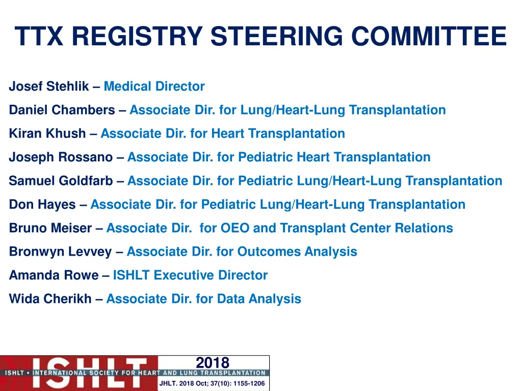 ttx registry steering committee