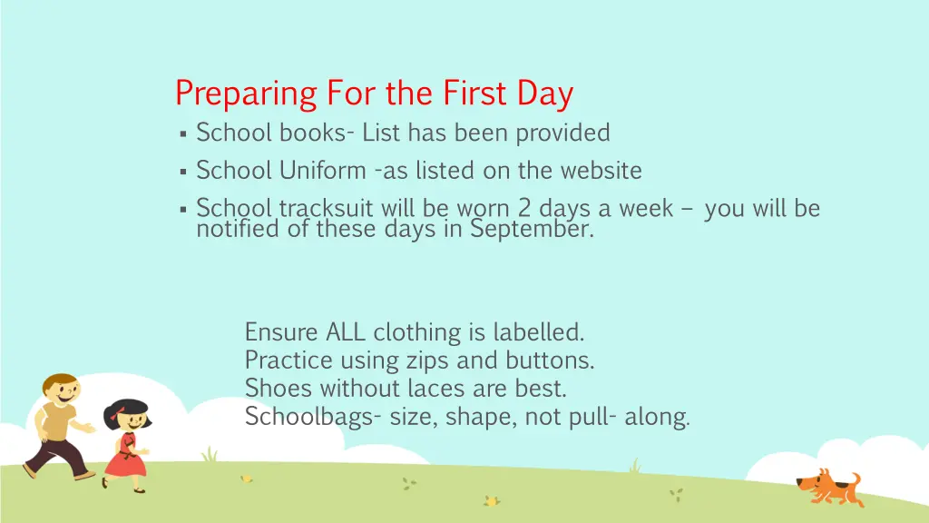 preparing for the first day school books list