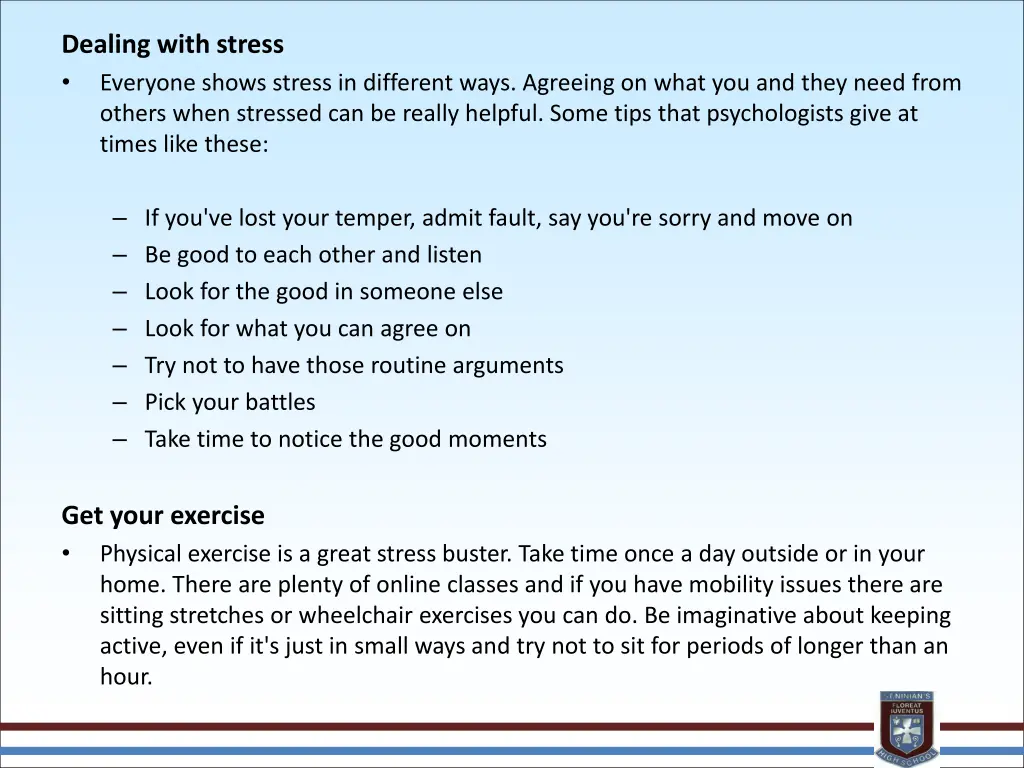 dealing with stress everyone shows stress