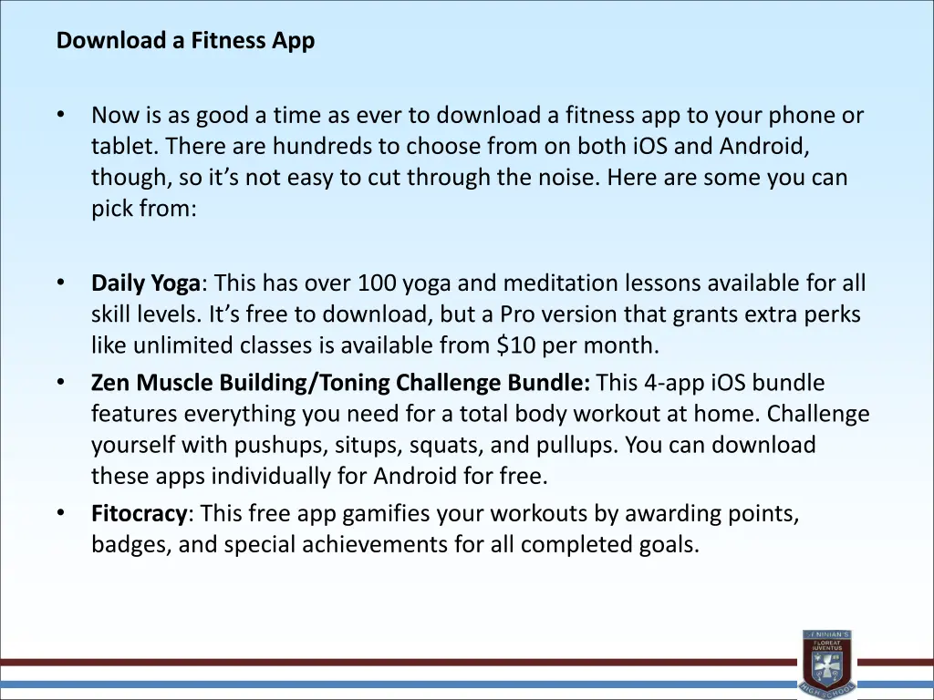 download a fitness app