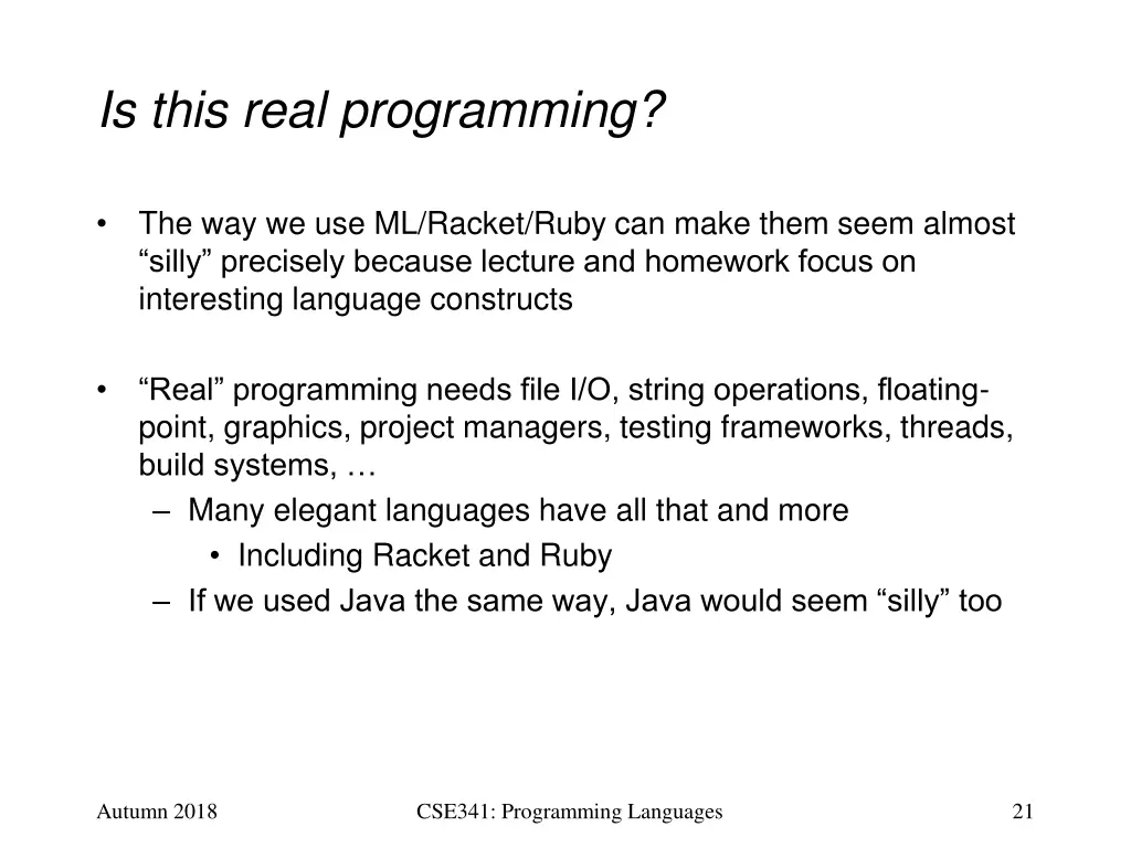 is this real programming
