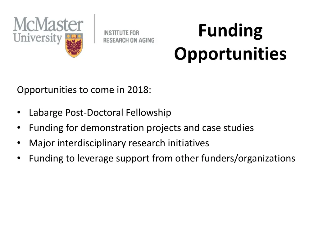 funding opportunities 1