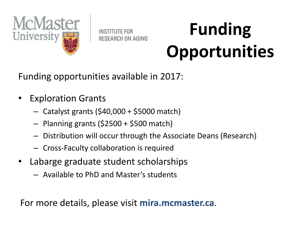 funding opportunities