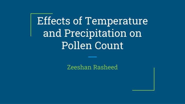 effects of temperature and precipitation