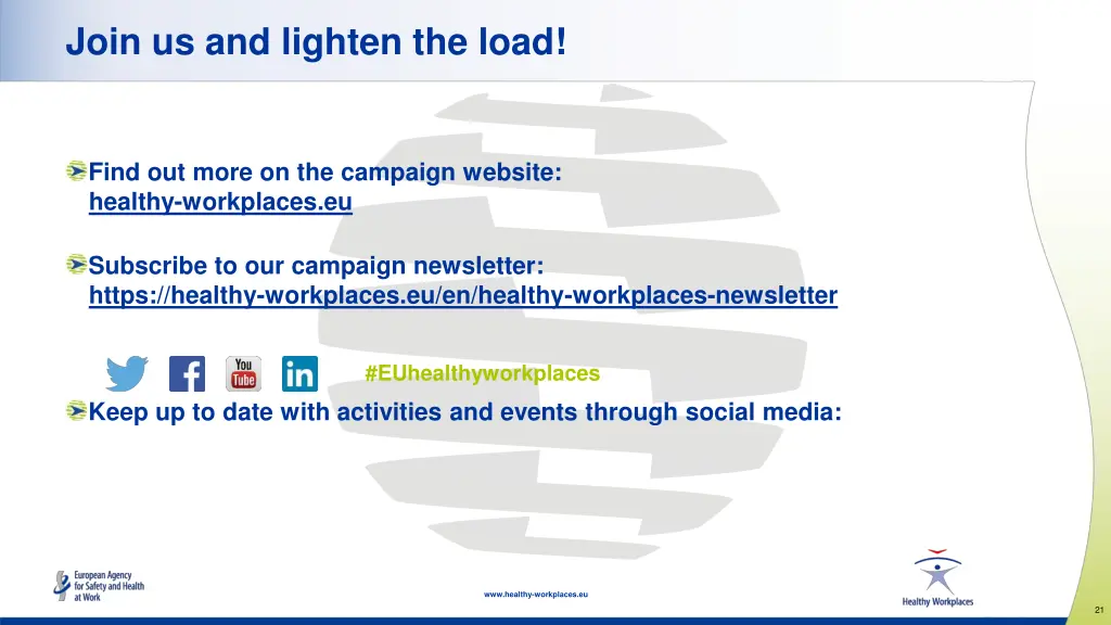 join us and lighten the load