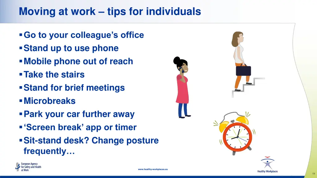 moving at work tips for individuals