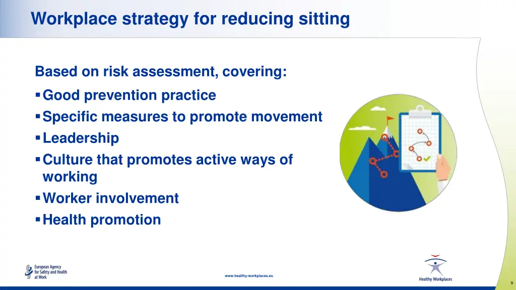 workplace strategy for reducing sitting