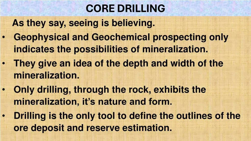 core drilling