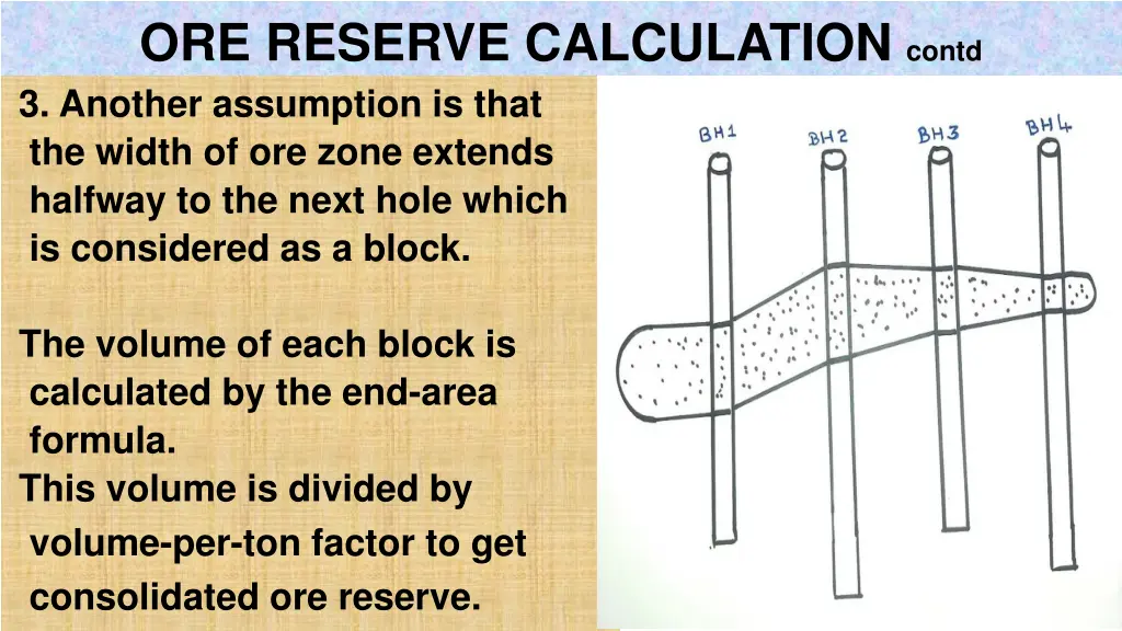ore reserve calculation contd 3 another