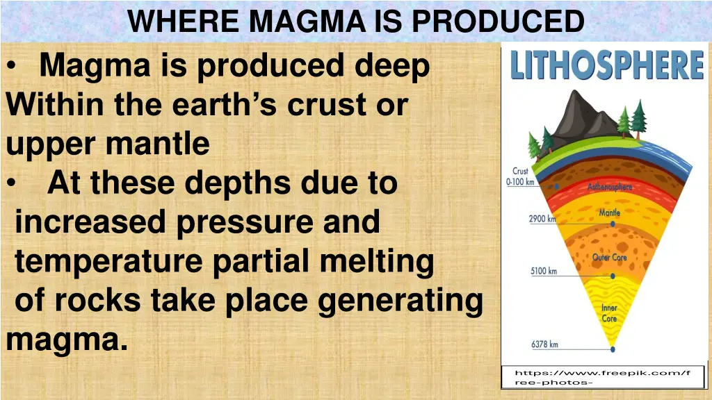 where magma is produced magma is produced deep