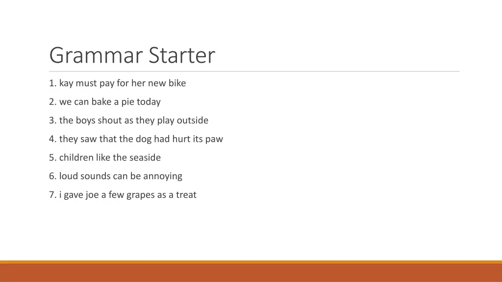 grammar starter 1