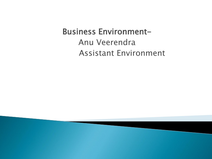 business environment anu veerendra assistant