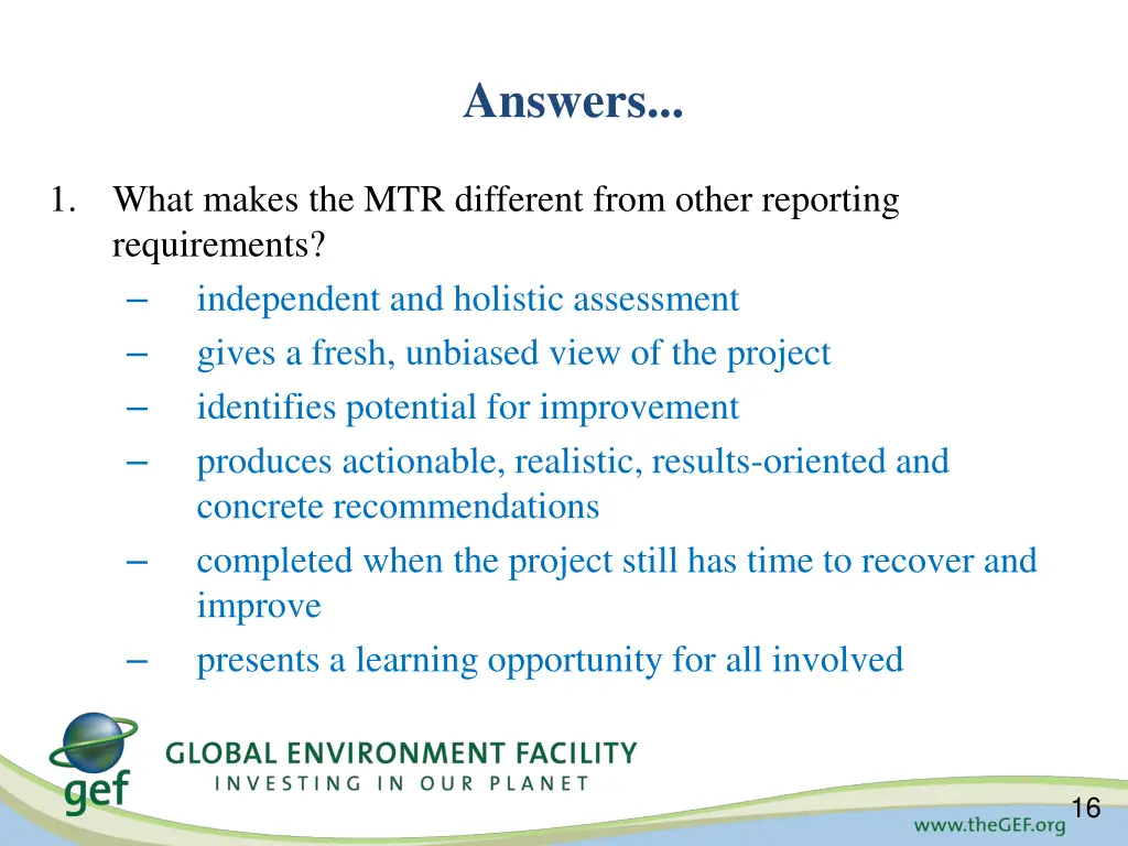 answers