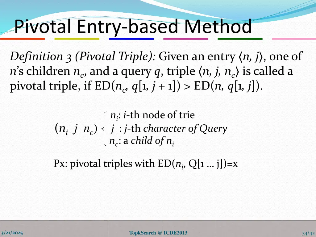 pivotal entry based method 7