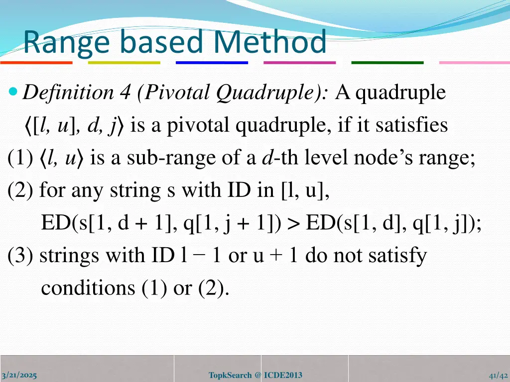 range based method
