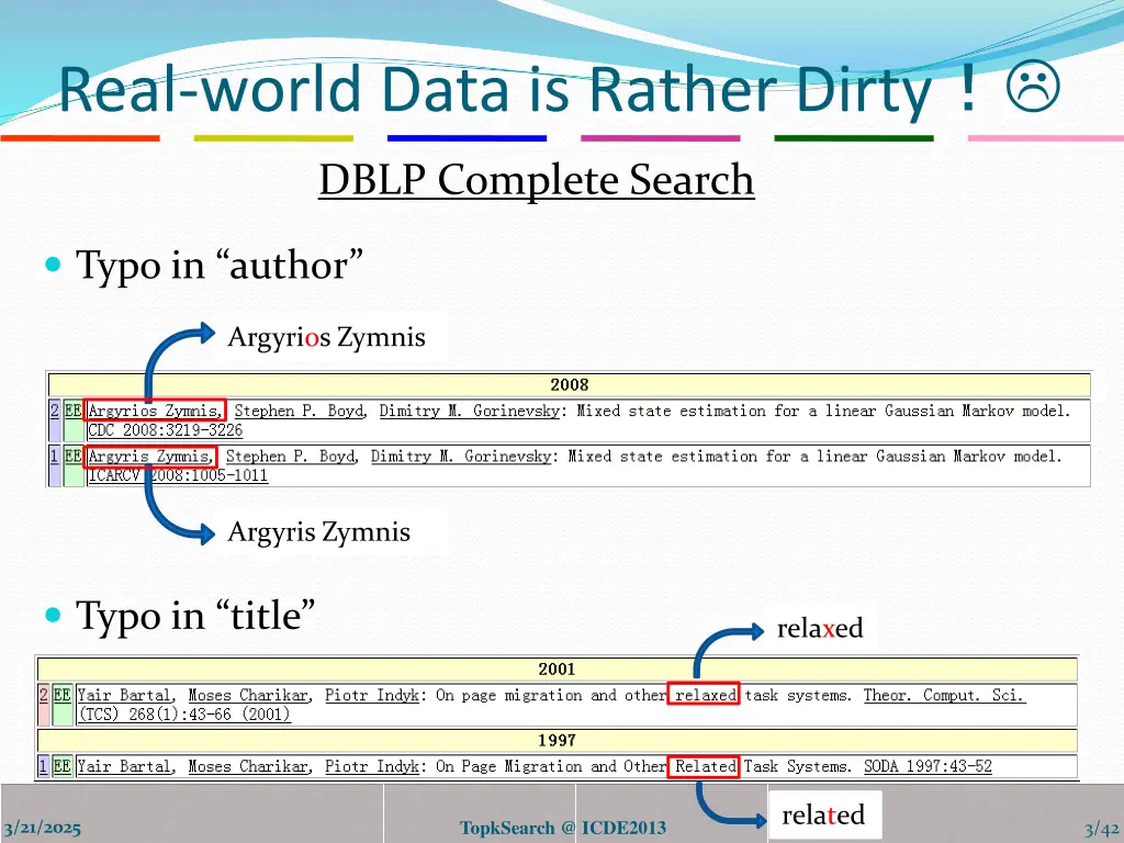 real world data is rather dirty