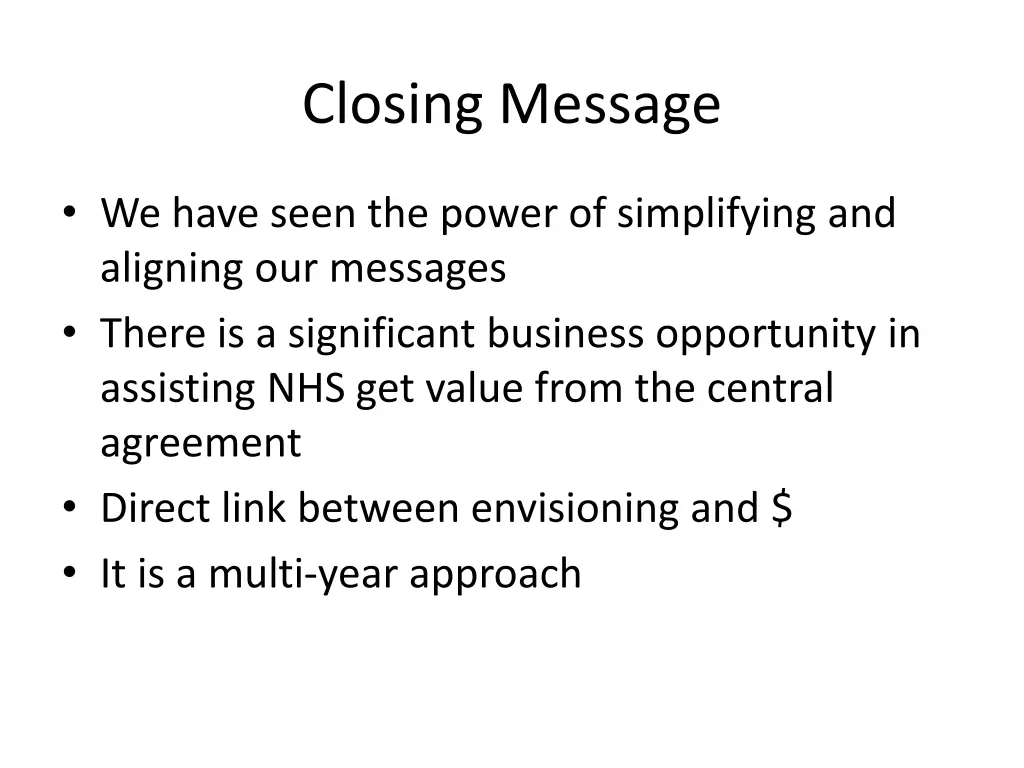 closing message