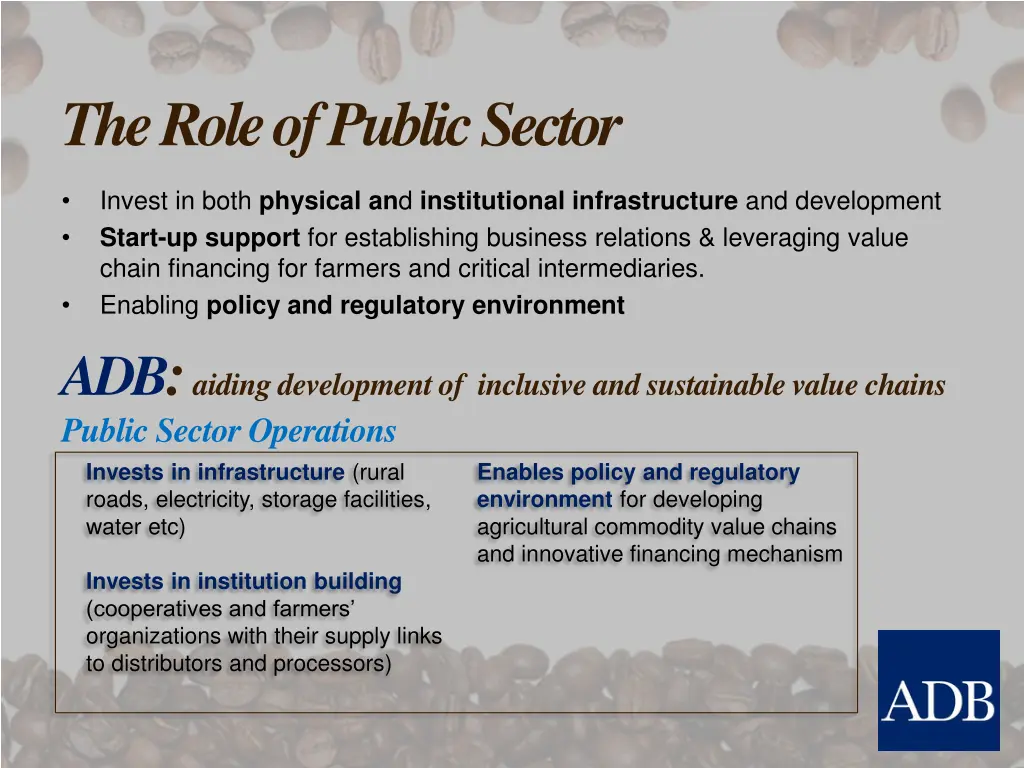the role of public sector