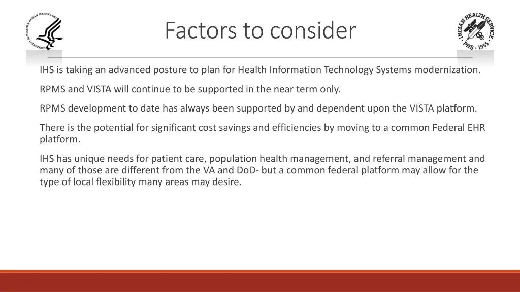 factors to consider