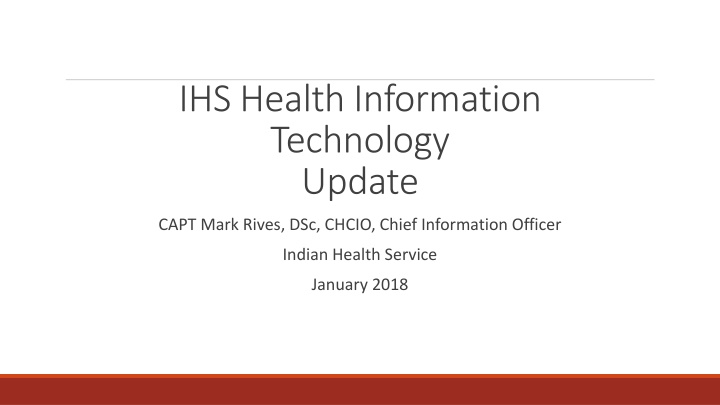 ihs health information technology update