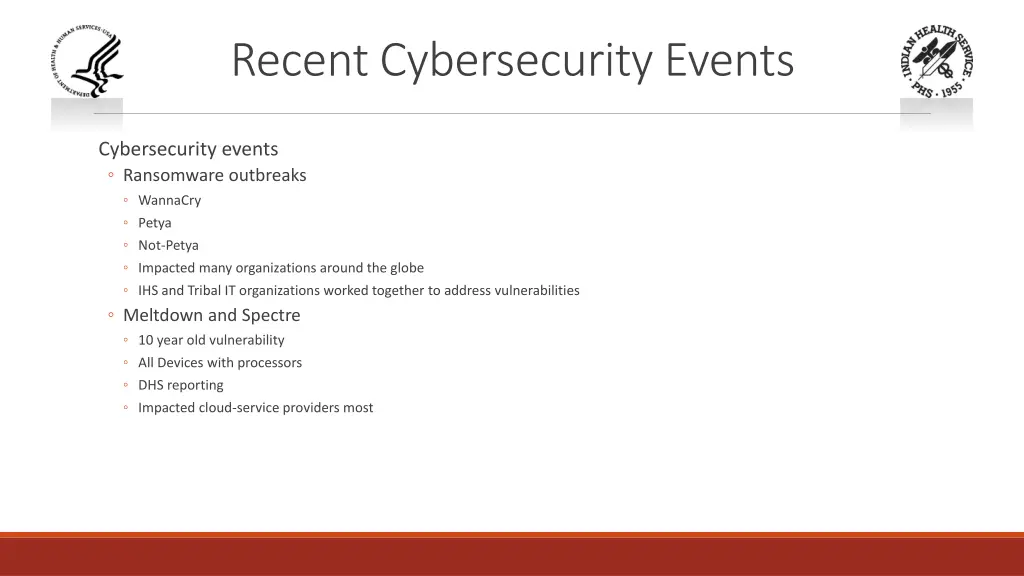 recent cybersecurity events