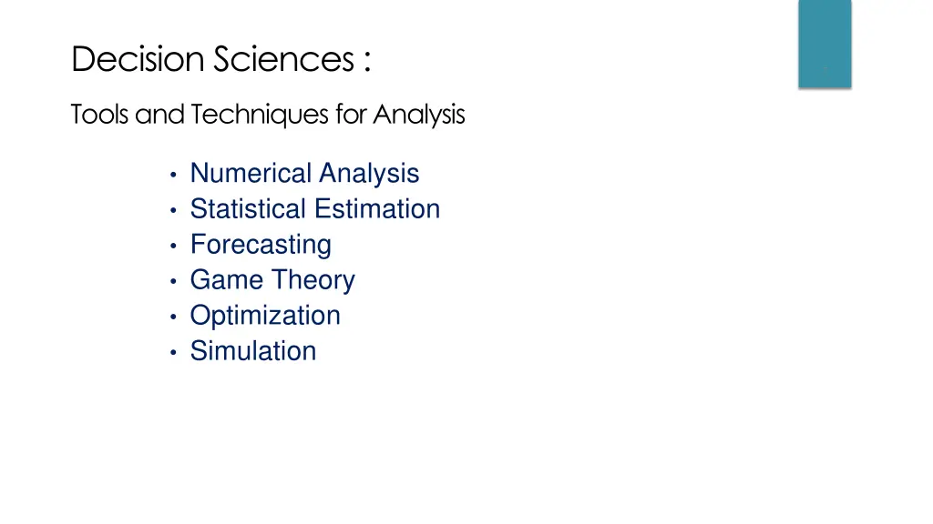 decision sciences