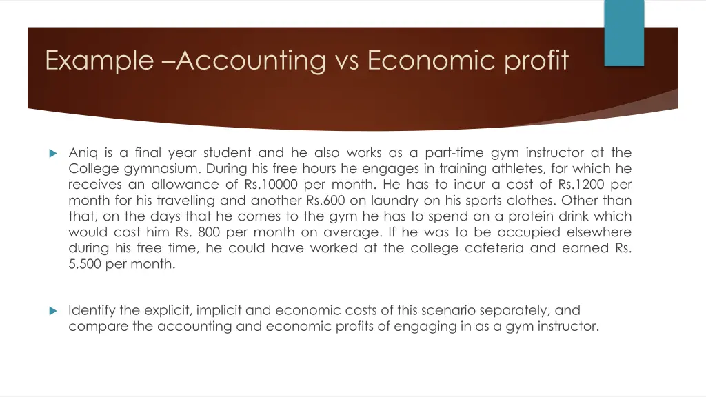 example accounting vs economic profit