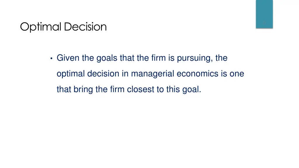 optimal decision