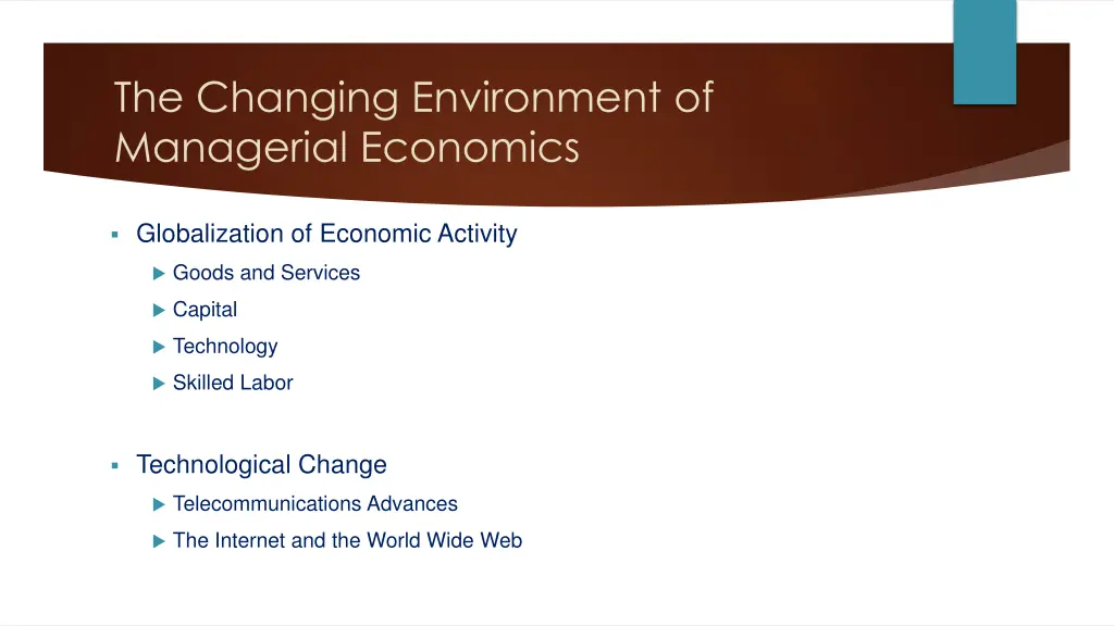 the changing environment of managerial economics
