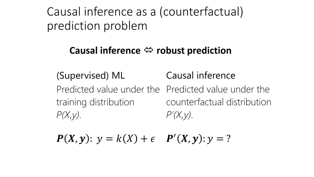causal inference as a counterfactual prediction