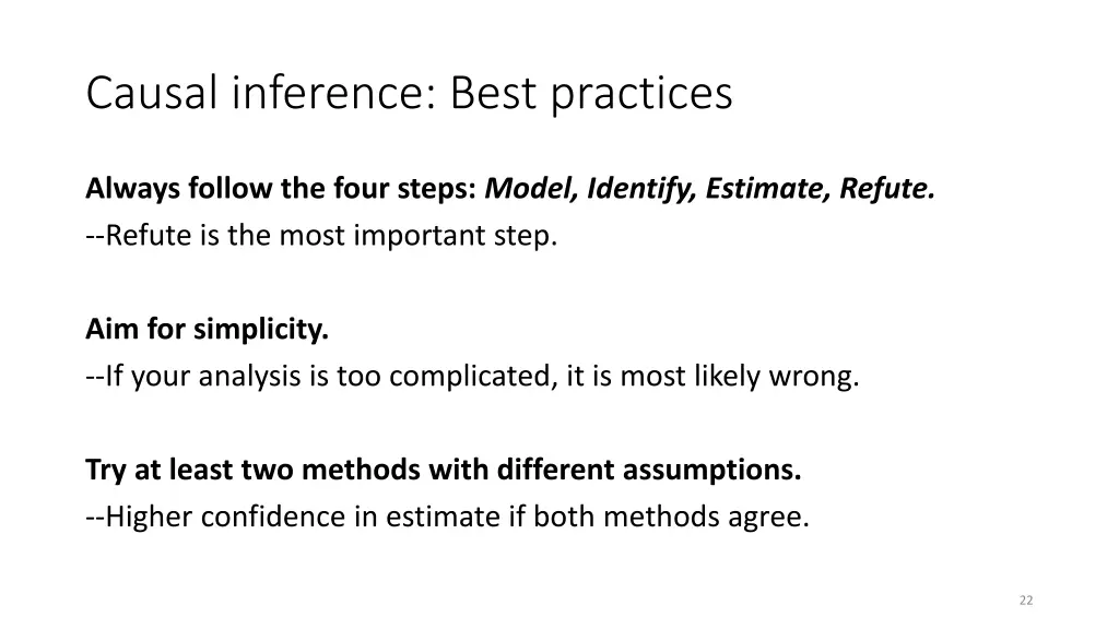 causal inference best practices