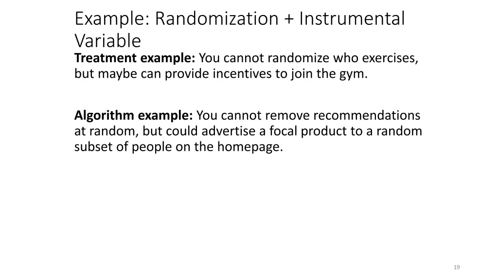 example randomization instrumental variable