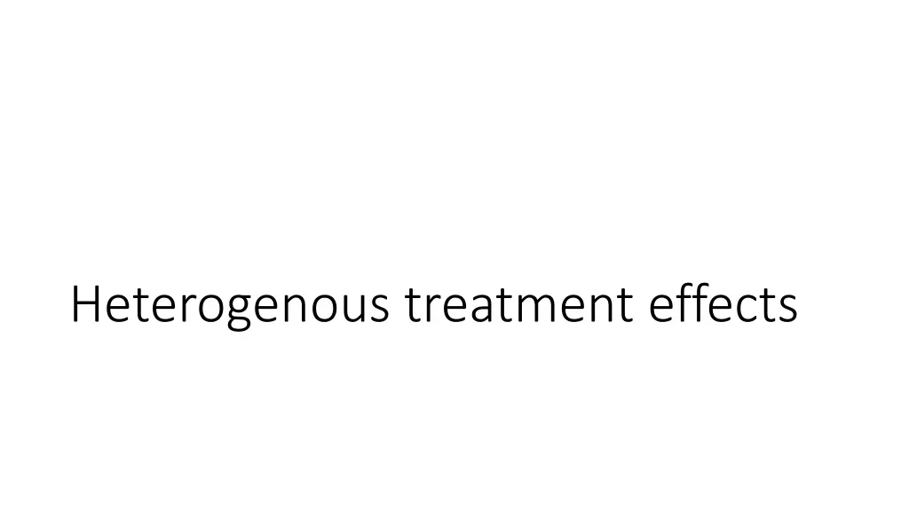 heterogenous treatment effects