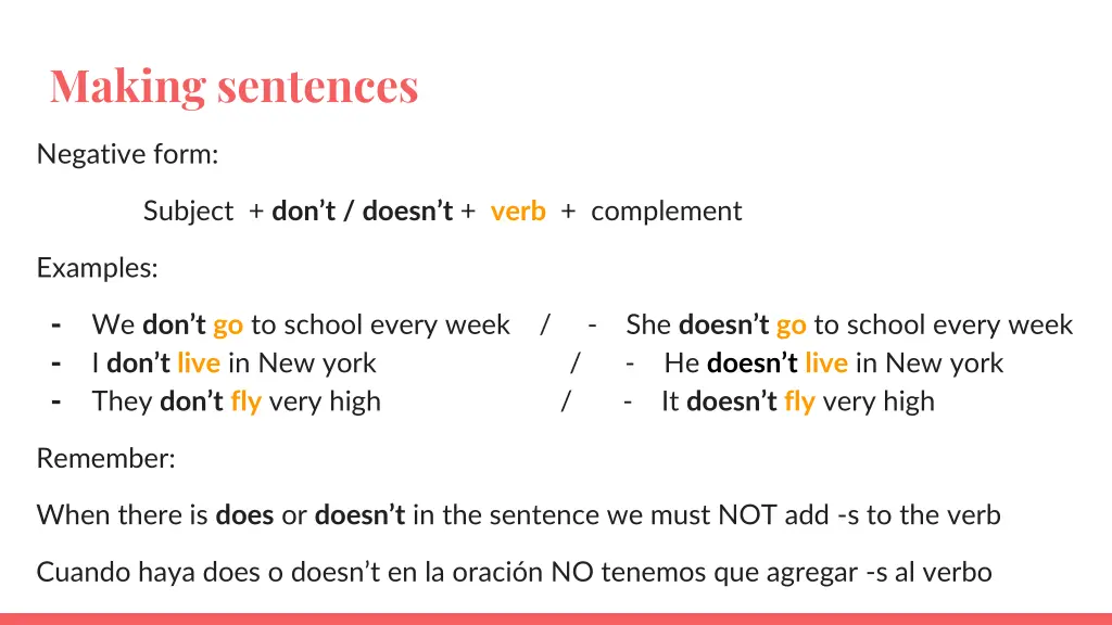 making sentences 1