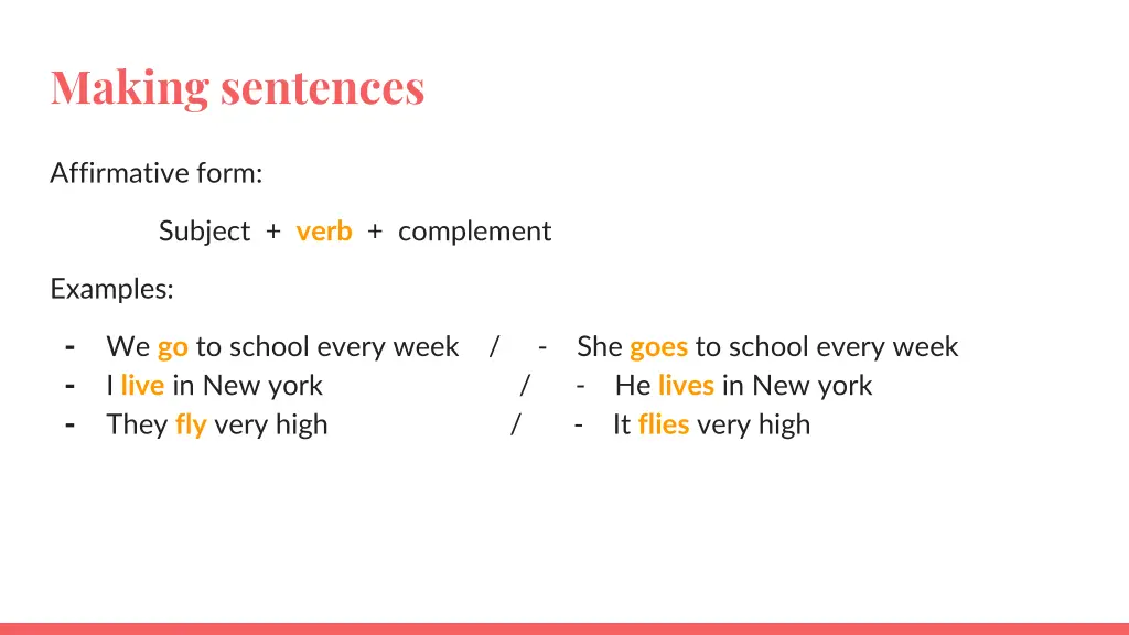making sentences