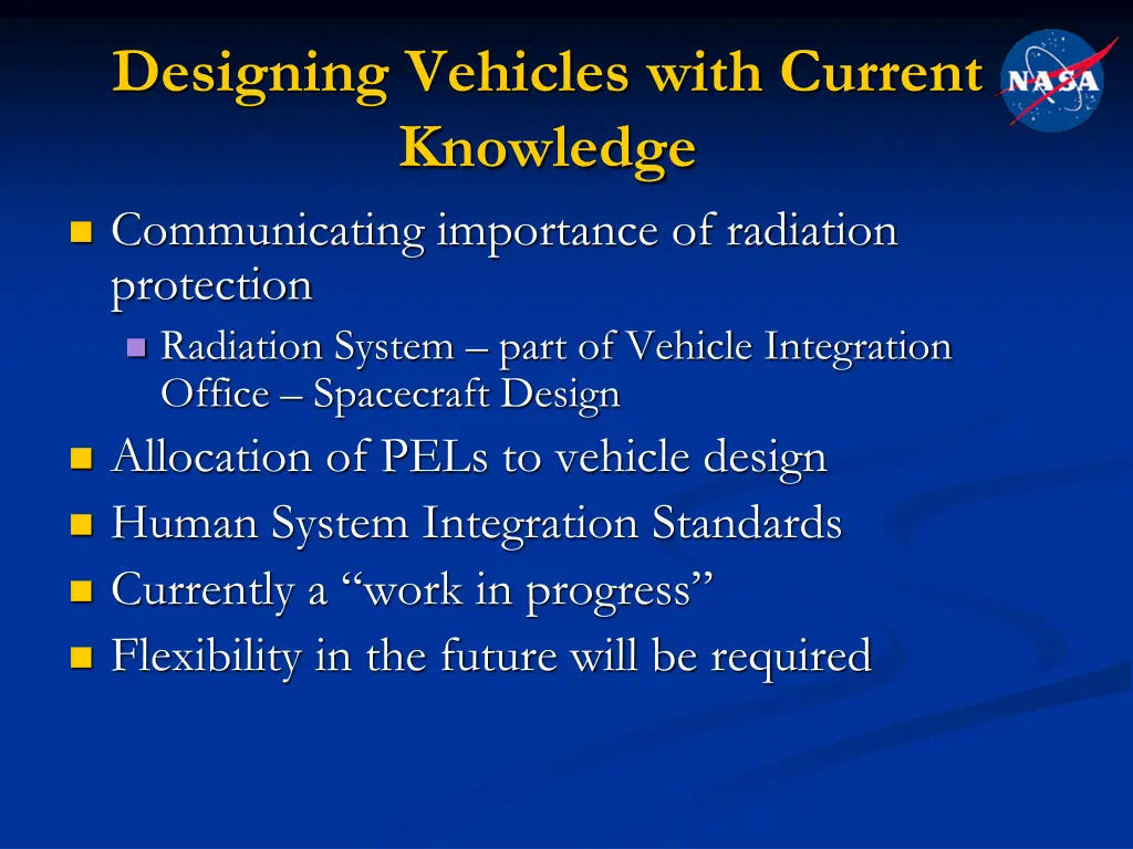 designing vehicles with current knowledge