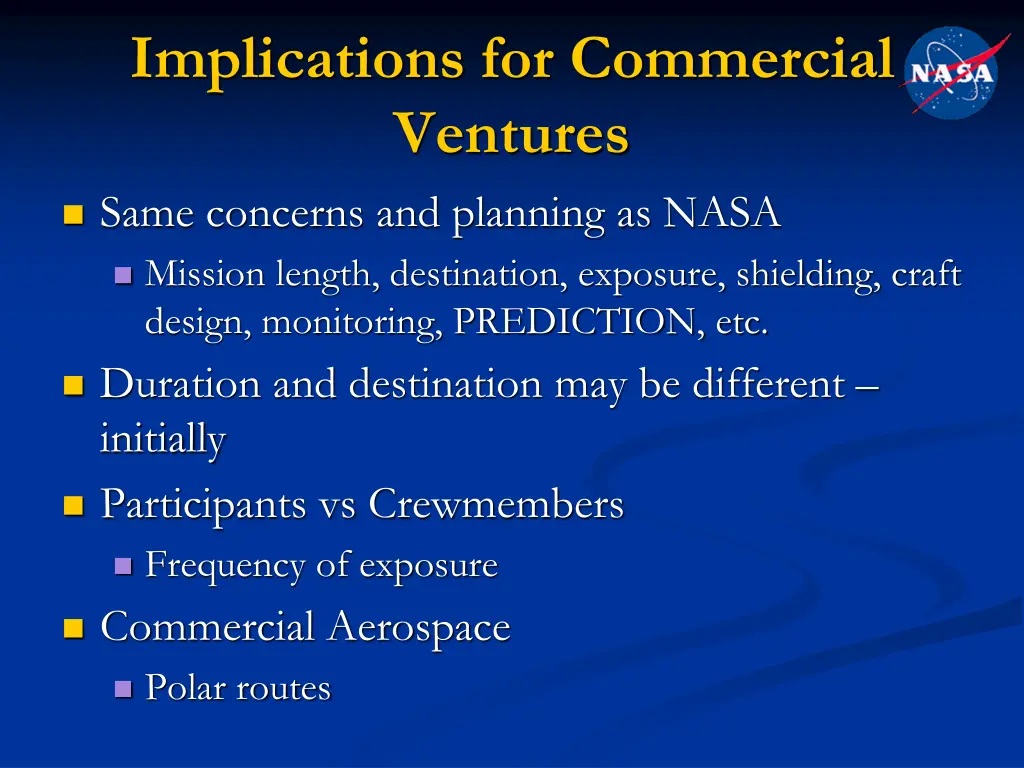 implications for commercial ventures