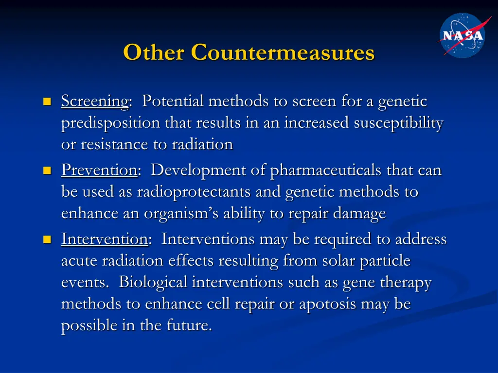 other countermeasures