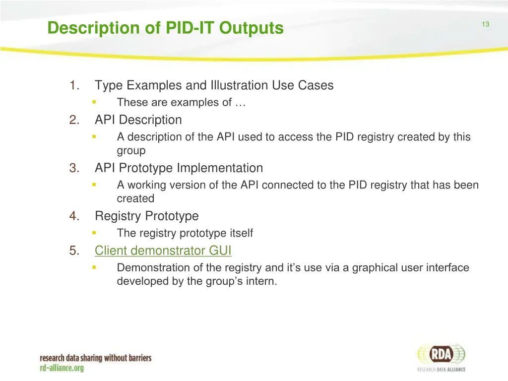 description of pid it outputs