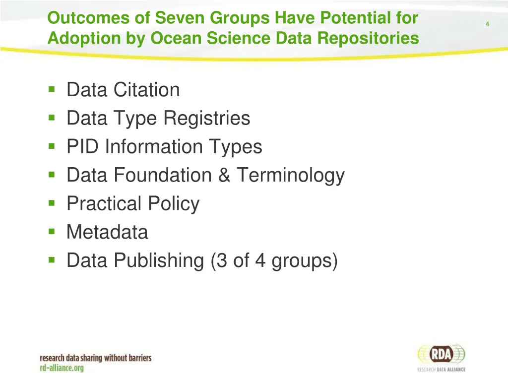 outcomes of seven groups have potential