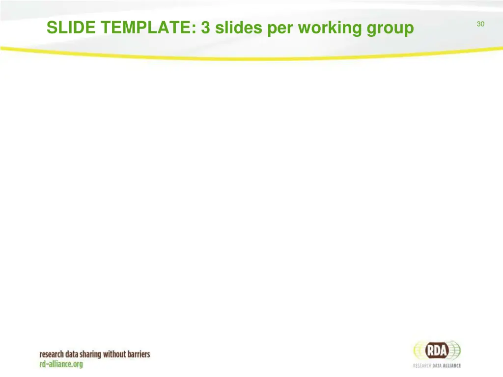 slide template 3 slides per working group
